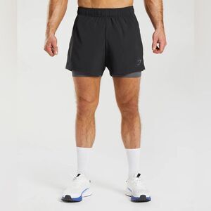 Gymshark Black Athletic Shorts Lightweight Breathable